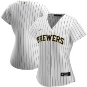 Wholesale Cheap Milwaukee Brewers Nike Women's Alternate 2020 MLB Team Jersey White Navy