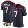 Cheap Men's Houston Texans #7 C.J. Stroud Navy 2023 F.U.S.E. AFC South Champions Patch Vapor Untouchable Limited Football Stitched Jersey