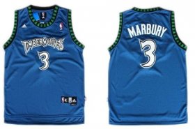 Wholesale Cheap Minnesota Timberwolves #3 Stephon Marbury Blue Swingman Jersey