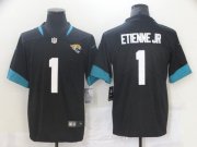 Wholesale Cheap Men's Jacksonville Jaguars #1 Travis Etienne Jr Black 2021 Vapor Untouchable Stitched NFL Nike Limited Jersey