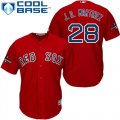 Wholesale Cheap Red Sox #28 J. D. Martinez Red New Cool Base 2018 World Series Champions Stitched MLB Jersey