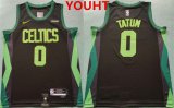 Cheap Youth Boston Celtics #0 Jayson Tatum Black 2024-25 City Edition Statement Edition Stitched Basketball Jersey