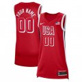 Cheap Women's USA Basketball ACTIVE PLAYER Custom Red 2024 Swingman Stitched Jersey