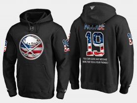 Wholesale Cheap Sabres #19 Jake Mccabe NHL Banner Wave Usa Flag Black Hoodie