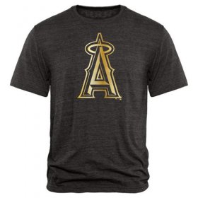 Wholesale Cheap Los Angeles Angels of Anaheim Gold Collection Tri-Blend T-Shirt Black