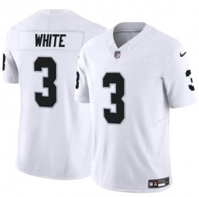 Cheap Men\'s Las Vegas Raiders #3 Zamir White White F.U.S.E. Vapor Football Stitched Jersey