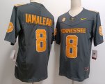 Cheap Men's Tennessee Volunteers #8 Nico Iamaleava Grey FUSE College Stitched Jersey