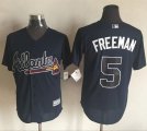 Wholesale Cheap Braves #5 Freddie Freeman Blue New Cool Base Stitched MLB Jersey