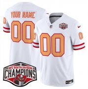 Cheap Men's Tampa Bay Buccaneers Active Player Custom White F.U.S.E. 2024 NFC South Champions Limited Stitched Jersey