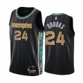 Wholesale Cheap Nike Grizzlies #24 Dillon Brooks Black NBA Swingman 2020-21 City Edition Jersey