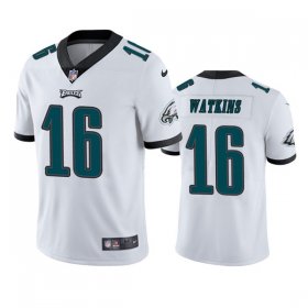 Wholesale Cheap Men\'s Philadelphia Eagles #16 Quez Watkins 2022 White Vapor Untouchable Limited Stitched Jersey