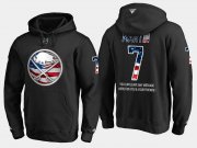 Wholesale Cheap Sabres #7 Rick Martin NHL Banner Wave Usa Flag Black Hoodie