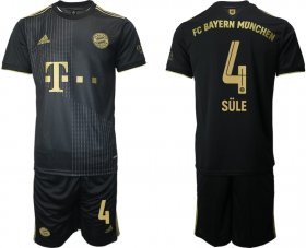 Wholesale Cheap Men 2021-2022 ClubBayern Munchen away black 4 Adidas Soccer Jersey