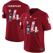 Wholesale Cheap Washington State Cougars 14 Jack Thompson Red Fashion College Football Jersey