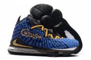 Wholesale Cheap Nike Lebron James 17 Air Cushion Shoes Black Blue Gold