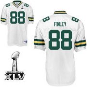 Wholesale Cheap Packers #88 Jermichael Finley White Super Bowl XLV Embroidered NFL Jersey