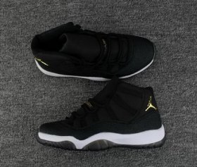 Wholesale Cheap Womens Jordan 11 Black Stingray Black/Gold-White