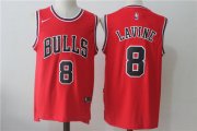 Wholesale Cheap Men's Chicago Bulls #8 Zach LaVine Red 2017-2018 Nike Swingman Stitched NBA Jersey