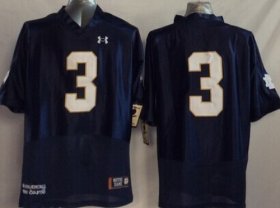 Wholesale Cheap Notre Dame Fighting Irish #3 Joe Montana 2014 Blue Jersey