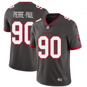 Wholesale Cheap Tampa Bay Buccaneers #90 Jason Pierre-Paul Men\'s Nike Pewter Alternate Vapor Limited Jersey