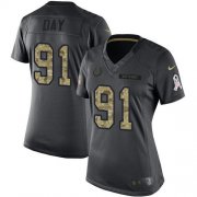 Wholesale Cheap Nike Colts #91 Sheldon Day Black Women's Stitched NFL Limited 2016 Salute to Service Jersey