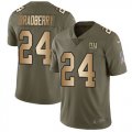 Wholesale Cheap Nike Giants #24 James Bradberry Olive/Gold Men's Stitched NFL Limited 2017 Salute To Service Jersey