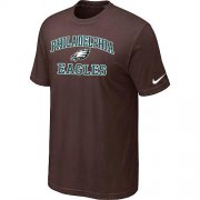 Wholesale Cheap Nike NFL Philadelphia Eagles Heart & Soul NFL T-Shirt Brown