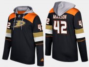 Wholesale Cheap Ducks #42 Josh Manson Black Name And Number Hoodie