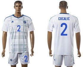 Wholesale Cheap Bosnia Herzegovina #2 Cocalic Away Soccer Country Jersey