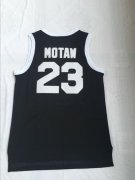 Wholesale Cheap Tournament ShootOut 23 Motaw Black Throwback Movie Basketball Jersey