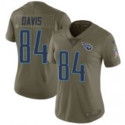 Wholesale Cheap Nike Titans #84 Corey Davis Olive Women's Stitched NFL Limited 2017 Salute to Service Jersey