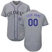 Wholesale Cheap Colorado Rockies Majestic Alternate Flex Base Authentic Collection Custom Jersey Gray