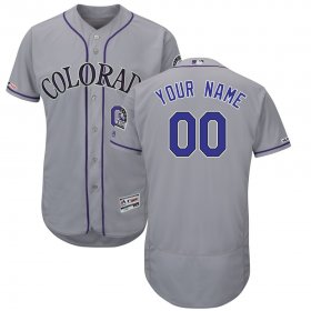 Wholesale Cheap Colorado Rockies Majestic Alternate Flex Base Authentic Collection Custom Jersey Gray