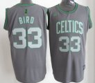 Wholesale Cheap Boston Celtics #33 Larry Bird Gray Shadow Jersey