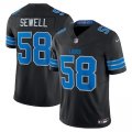 Cheap Men's Detroit Lions #58 Penei Sewell Nike Black Vapor F.U.S.E. Alternate Limited Jersey