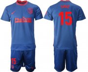 Wholesale Cheap Men 2020-2021 club Atletico Madrid away 15 blue Soccer Jerseys