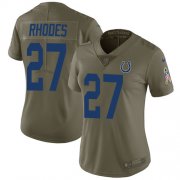 Wholesale Cheap Nike Colts #27 Xavier Rhodes Olive Women's Stitched NFL Limited 2017 Salute To Service Jersey