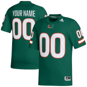 Cheap Men's Miami Hurricanes Customized Green Stitched Football Jersey