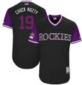 Wholesale Cheap Rockies #19 Charlie Blackmon Black 