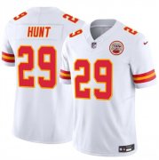 Cheap Men's Kansas City Chiefs #29 Kareem Hunt White 2024 F.U.S.E Vapor Untouchable Limited Stitched Football Jersey