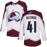 Wholesale Cheap Adidas Avalanche #41 Pierre-Edouard Bellemare White Road Authentic Stitched Youth NHL Jersey