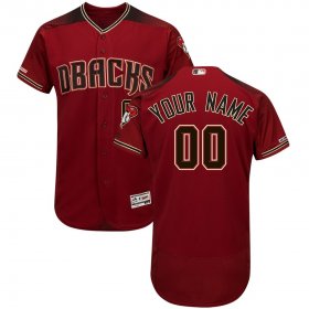 Wholesale Cheap Arizona Diamondbacks Majestic Alternate Flex Base Authentic Collection Custom Jersey Red