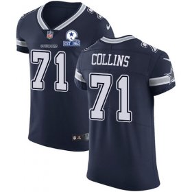 Wholesale Cheap Nike Cowboys #71 La\'el Collins Navy Blue Team Color Men\'s Stitched With Established In 1960 Patch NFL Vapor Untouchable Elite Jersey