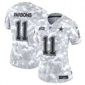 Cheap Women\'s Dallas Cowboys #11 Micah Parsons 2024 F.U.S.E Arctic Camo Salute To Service Limited Stitched Football Jersey(Run Small)