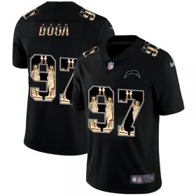 Wholesale Cheap Los Angeles Chargers #97 Joey Bosa Carbon Black Vapor Statue Of Liberty Limited NFL Jersey