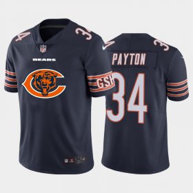 Wholesale Cheap Chicago Bears #34 Walter Payton Navy Blue Men\'s Nike Big Team Logo Vapor Limited NFL Jersey