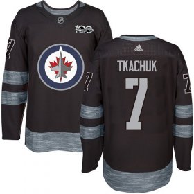 Wholesale Cheap Adidas Jets #7 Keith Tkachuk Black 1917-2017 100th Anniversary Stitched NHL Jersey