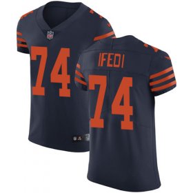 Wholesale Cheap Nike Bears #74 Germain Ifedi Navy Blue Alternate Men\'s Stitched NFL Vapor Untouchable Elite Jersey