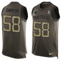 Wholesale Cheap Nike Panthers #58 Thomas Davis Sr Green Men's Stitched NFL Limited Salute To Service Tank Top Jersey