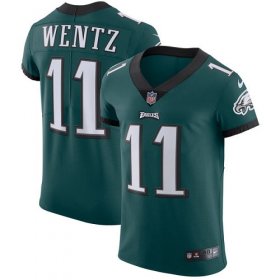 Wholesale Cheap Nike Eagles #11 Carson Wentz Midnight Green Team Color Men\'s Stitched NFL Vapor Untouchable Elite Jersey